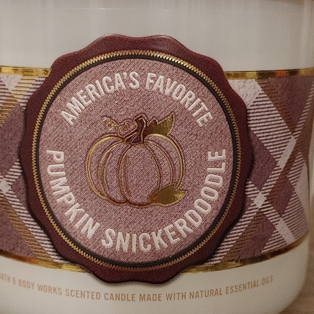 LIMITED EDITION BATH & BODY WORKS 3 WICK CANDLE PUMPKIN SNICKERDOODLE
